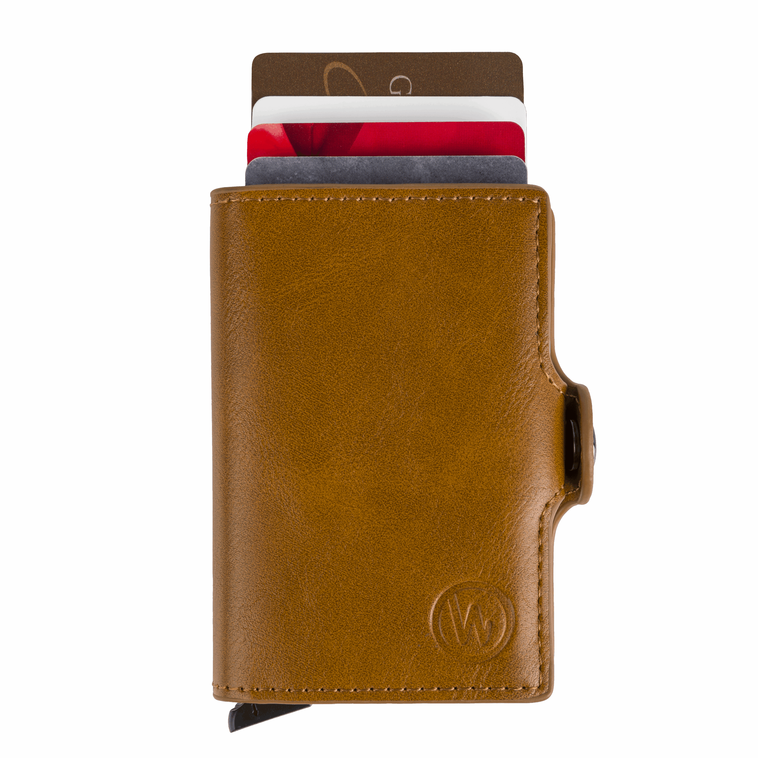 portfel z wysuwanymi kartami